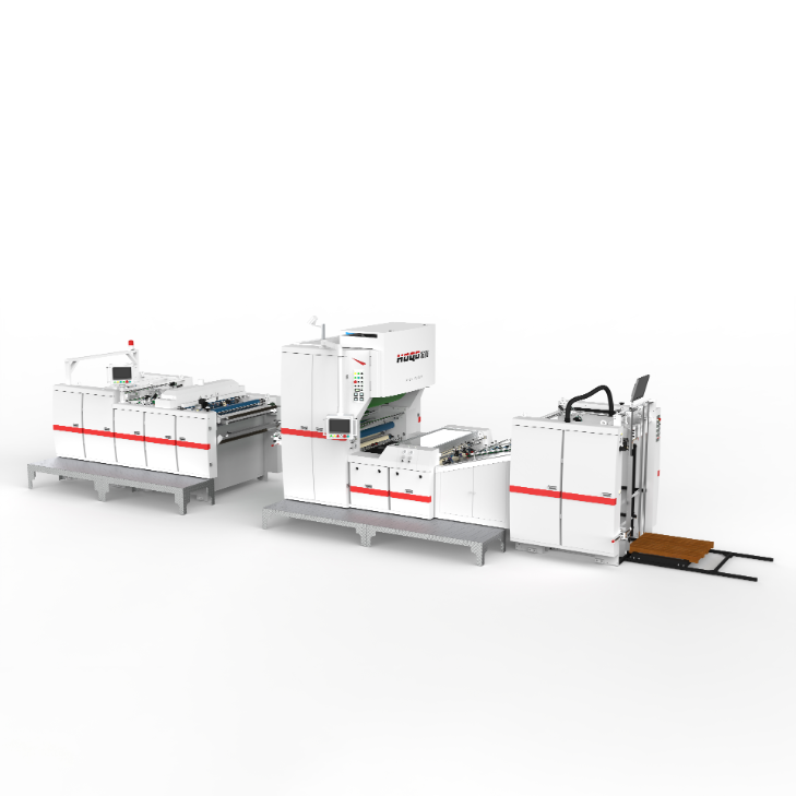 Máquina automática de laminação para remoção de pó com faca quente